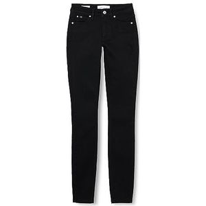 Calvin Klein Jeans Skinny halfhoge taille damesbroek, Denim Zwart