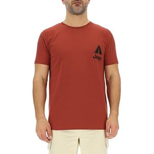 Jeep T-Shirt Homme, Red Ochre/Black, XXL