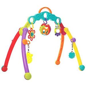 Playgro Opvouwbare speelboog, met afneembaar speelgoed, vanaf de geboorte, Junyju Fold and Go Activitiy Playgym, meerkleurig, 40173