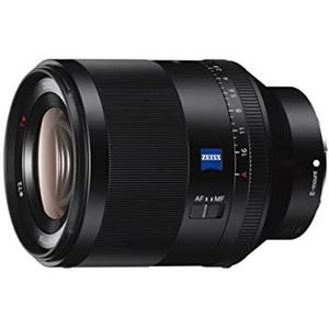 Sony SEL-50F14Z Zeiss Standard lens, vaste brandpuntsafstand, 50 mm, F1.4, volledig formaat, geschikt voor A7, A6000, A5100, A5000 en Nex series, E-Mount, zwart