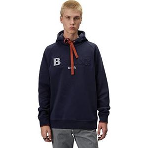 Blauer Felpa Chiusa Cappuccio Sweatshirt met capuchon voor heren, 776 Blu Di Preussia