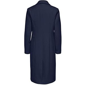 ONLY Onlemma Fitted Coat Otw Damesmantel (3 stuks), marineblauw. Details: solide