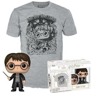 Funko POP! & Tee: Harry Potter - Gevlokt - Groot - (L) - T-shirt - Kleding met vinyl figuur om te verzamelen - Cadeau-idee - Speelgoed en top met korte mouwen voor volwassenen Uniseks Heren en