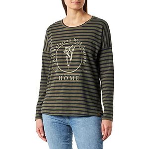 Camel Active Womenswear sweater, dames, nachtblauw/olijf, maat M, nachtblauw/olijfgrijs