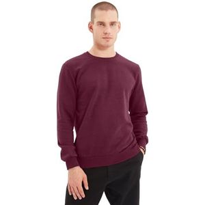 Trendyol Grijs sweatshirt voor heren, regular fit, Bordeaux