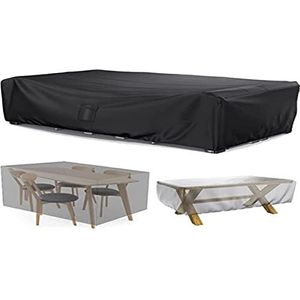 Beschermhoes tuinmeubelen 170x94x71cm, waterdichte afdekking voor tuinmeubelen 600D Oxford-weefsel, Trunk Anti-UV, outdoor tafelhoes met luchtuitlaat voor tafels en stoelen, banken, rotan meubels