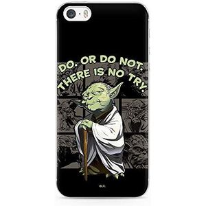 ERT GROUP Mobiele telefoonhoes voor Apple iPhone 5/5S/SE origineel en officieel gelicentieerd Star Wars-patroon Yoda 007 Perfect geschikt voor mobiele telefoonvorm, TPU-hoes