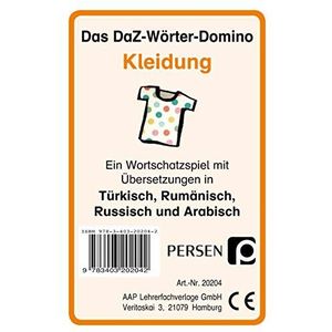 Kersenboom, K: DaZ-woordendomino: kleding: een woordschatspel met vertalingen in het Arabisch, Russisch, Turks en Roemeens (1e tot 4e klas)