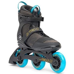 K2 Trio LT 100 unisex volwassenen rolschaatsen zwart blauw 30H0060