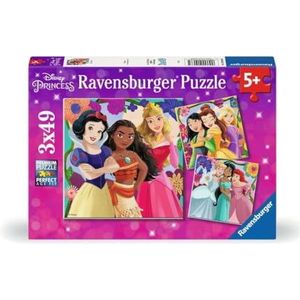 Ravensburger Kinderpuzzel 12001068 - Girl Power! - 3 x 49 stukjes Disney Princess puzzel voor kinderen vanaf 5 jaar