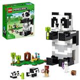 LEGO 21245 Minecraft Het pandahuis, verwijderbaar huis speelgoed, met dieren- en skeletfiguren, voor jongens en meisjes vanaf 8 jaar, cadeau-idee