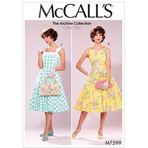McCall's Patterns 7599 A5 Miss jurk, maat 34-42, zakdoek, meerkleurig, 17 x 0,5 x 0,07 cm