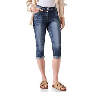 Cecil B378651 Damesjeans, Mid Blue Used Wash