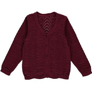 Müsli by Green Cotton Cardigan en tricot aiguille pour fille, Figue, 122
