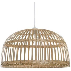 LUSSIOL Lamp Phuket 60, bamboe hanglamp, 60 W, naturel, Ø 60 x H 33 cm