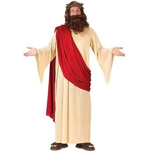 Fun World Costumes Jezus With Crown and Beard kostuums voor volwassenen, multi, Eén maat EU, meerkleurig, één maat, Meerkleurig