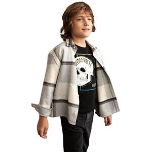 DeFacto T-shirt pour garçon, gris, 9-10 ans