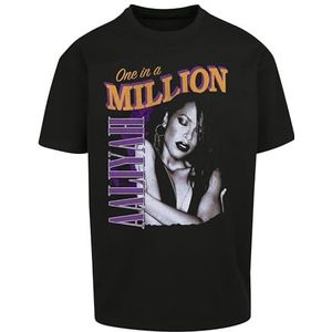 Mister Tee Aaliyah One in A Million Oversize T-shirt voor heren, zwart.