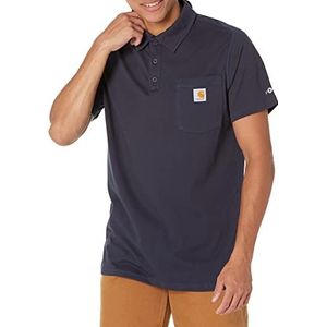 Carhartt Force Cotton Delmont Pocket Polo heren Polo, marineblauw, XL