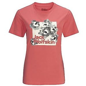 Jack Wolfskin Florell Box T W T-shirt dames, Gebleekt roze.
