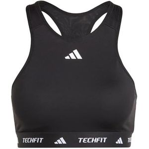 adidas Powerimpact Medum Support Techfit Soutien-gorge d'entraînement à col haut pour femme avec maintien moyen, Noir, S C-D