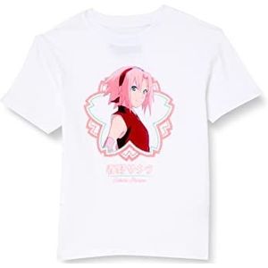 Naruto Shippuden T-shirt voor meisjes, wit, 12 jaar, Wit