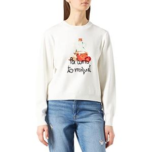 Desigual Jers_pambtomaquet Sweatshirt voor dames, Wit