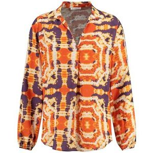 KEYLARGO Trance damesblouse met V-hals, oranje (1390), S, Oranje (1390), S