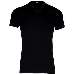 Eminence - T-shirt – V-hals – klassiek – heren – 100% hypoallergeen katoen, zwart.