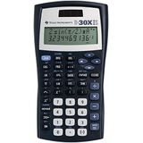 Texas Instruments TI-30 XIIS schoolrekenmachine, 2 regels, stroomvoorziening op zonne-energie en batterijen, donkerblauw