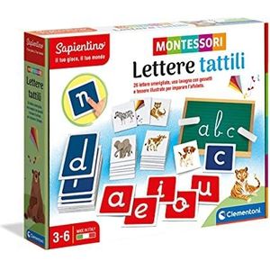 Clementoni - Montessori – touch-letters, educatief spel voor het leren van het alfabet voor kinderen vanaf 3 jaar, 16358
