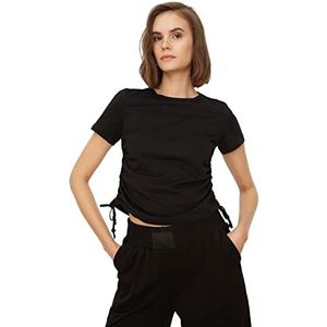 Trendyol Bleargi Basic T-shirt voor dames, zwart.