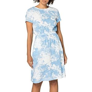 Timezone Printed Basic Dress damesjurk, Blue Cut Out Flowers