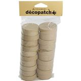 Décopatch EV009O – 10 dozen van bruin papiermaché, 5 x 5 x 3 cm, ronde dozen