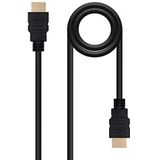 Nano Cable 10.15.3601 High Speed HDMI-kabel v2.0 (4K, 60Hz, 18Gbps, stekker op stekker, type A/M-A/M, zwart, 1m)
