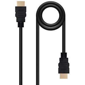 Nano Cable 10.15.3601 High Speed HDMI-kabel v2.0 (4K, 60Hz, 18Gbps, stekker op stekker, type A/M-A/M, zwart, 1m)
