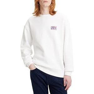 Levi's Relaxd Graphic Tiedye SW Crew Whi ronde hals heren, Tie-Dye Sw Crew White