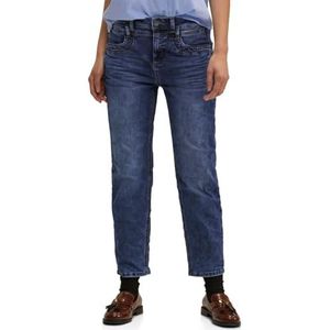 Street One A376969 dames jeans recht en top, Authentic Indigo Wash