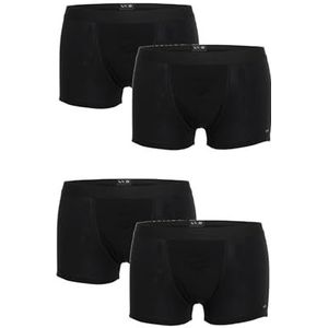 LVB 4 stuks boxershorts voor heren (Pacco Da 4), Nero Per 4