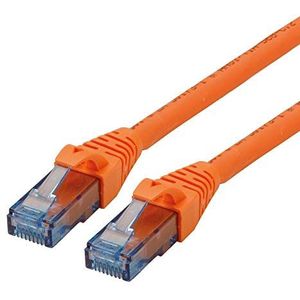 ROLINE Cat6A Component Level LAN-kabel | UTP Ethernet netwerkkabel met RJ45-stekker | Oranje 1m