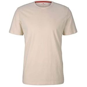 TOM TAILOR basic t-shirt heren, 28130 - botercrème