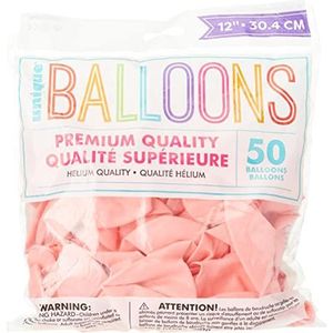 50 feestballonnen van latex, 30 cm, lichtroze