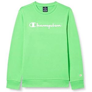 Champion Legacy American Classics - Ultra Light Powerblend Terry Logo Crewneck Sweatshirt met capuchon voor jongens, Lichtgroen