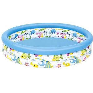 Bestway 51009 Ocean Life rond opblaasbaar zwembad 3 ringen 122 x 25 cm