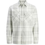Jack & Jones Jprccraymond Spring Check Overshirt Sn, Aqua Gray, XXL
