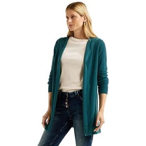 Cecil B253652 Lange trui met capuchon voor dames, Deep Lake Green