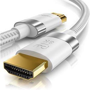 HDMI-kabel 8K 2.1-8K @ 60Hz 4K @ 120Hz 4m (meter) HDTV 7680x4320 UHD II HDMI 2.1 2.0a 2.0b HDMI-kabel Ethernet HDR ARC compatibel met PS4 PS5 Xbox Series X wit