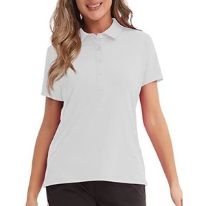 MEETYOO P14 Poloshirt voor dames, Wit.