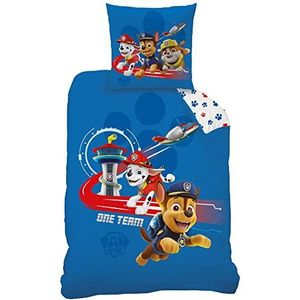 Paw Patrol Ready for Action beddengoedset, dekbedovertrek, 2 stuks, 140 x 200 cm + kussensloop 63 x 63 cm, 100% katoen