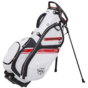 Wilson Staff Golftas, EXO II Carry Bag, statieftas, wit/zwart/rood, geïntegreerde standaard, 2,3 kg, WGB6600WH